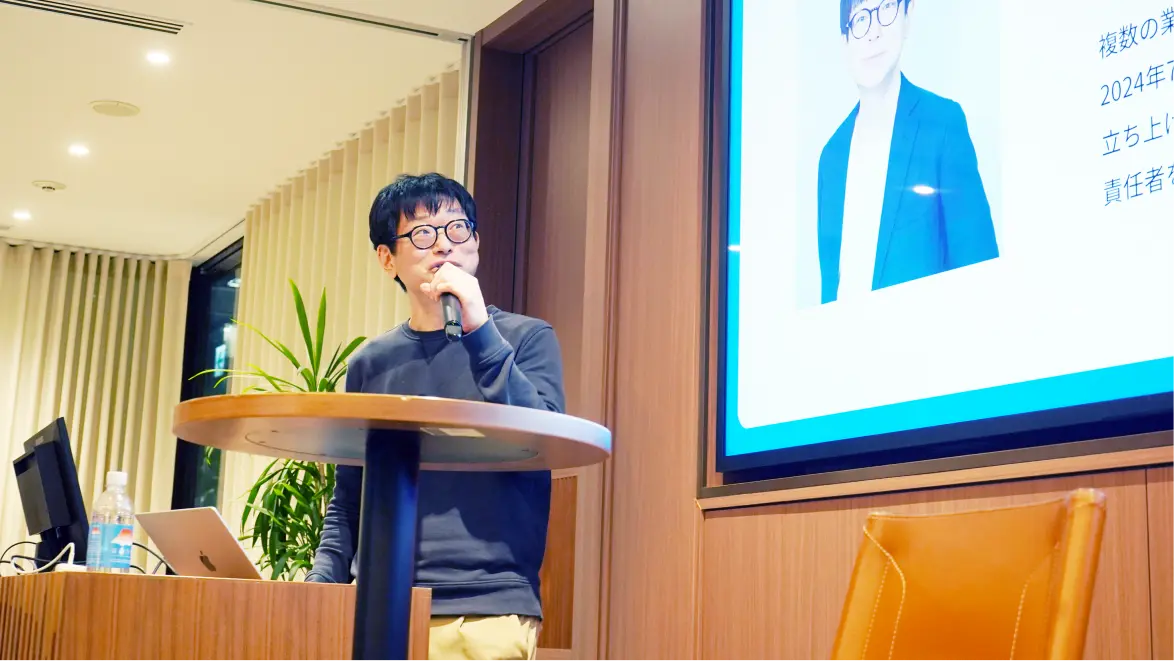 Notion導入の裏話を披露するファインディの高島 信さん