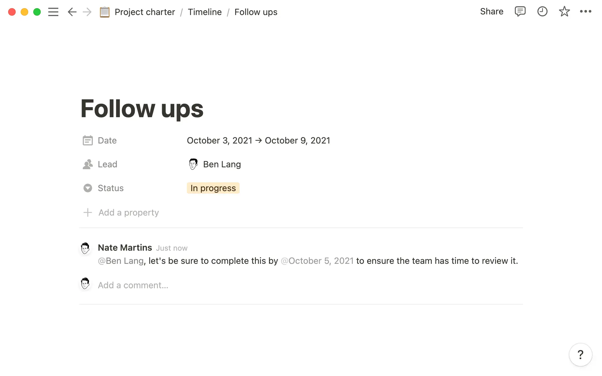 Set deadlines for teammates to prevent scope creep.