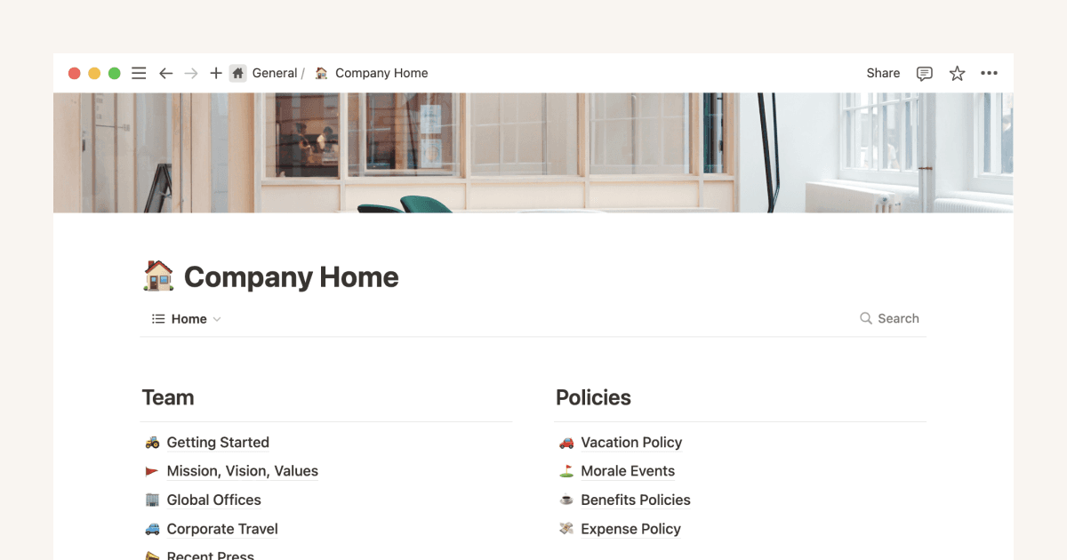 How tech startups build their company operating systems in Notion
