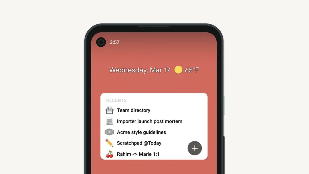 Widgets mobiles