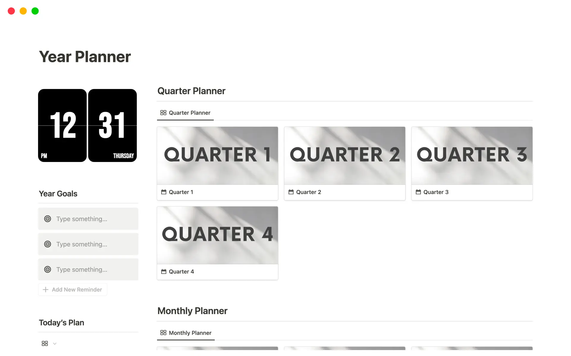 Screenshot of Top 10 Free Personal Planner Templates collection by Notion